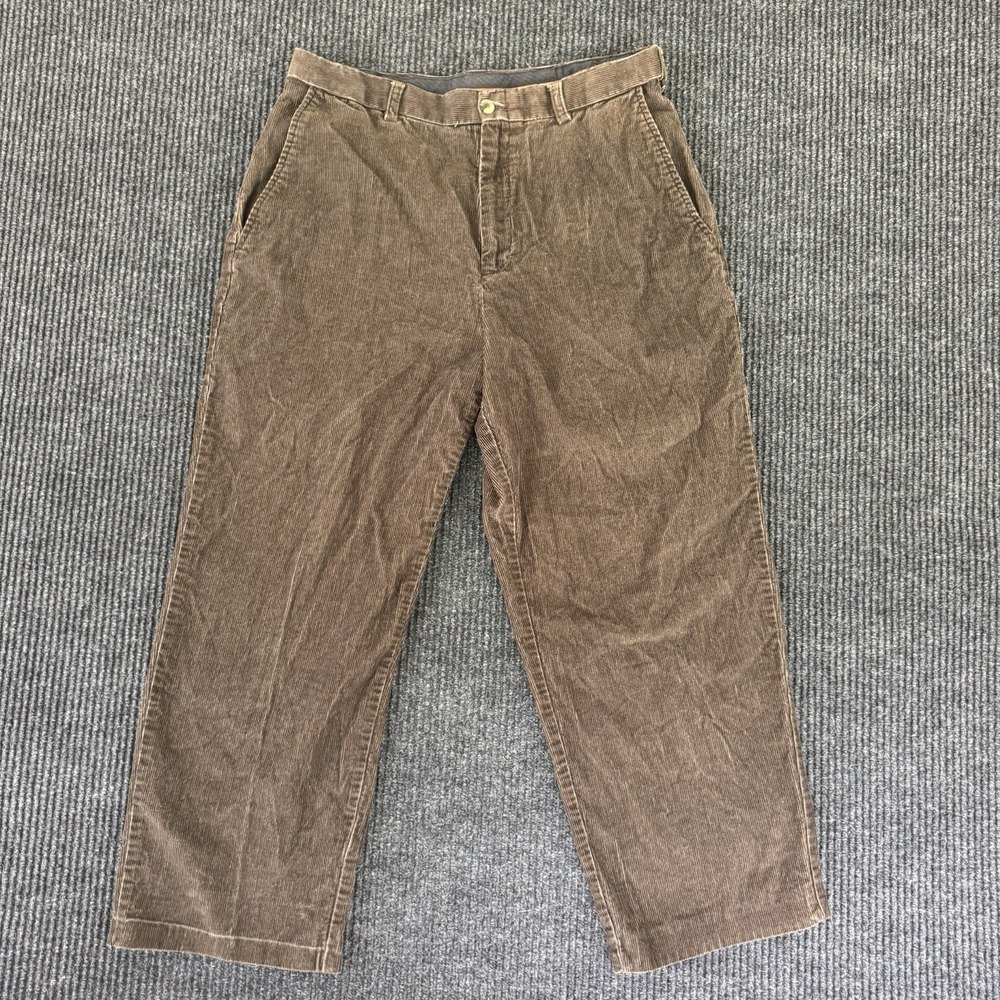 Haggar Men's Brown Corduroy Casual Pants Size 32x30(short)